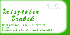 krisztofer drabik business card